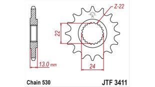 ΓΡΑΝΑΖΙ ΚΙΝΗΣΗΣ JT 530 16T ΑΝΤΑΛΛΑΚΤΙΚΑ