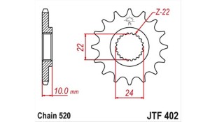 ΓΡΑΝΑΖΙ ΚΙΝΗΣΗΣ JT 520 13T
