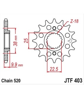 ΓΡΑΝΑΖΙ ΚΙΝΗΣΗΣ JT 520 14T ΑΝΤΑΛΛΑΚΤΙΚΑ