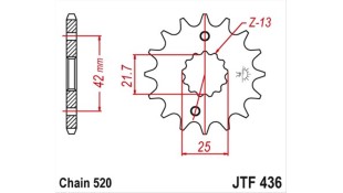 ΓΡΑΝΑΖΙ ΚΙΝΗΣΗΣ JT 520 13T ΑΝΤΑΛΛΑΚΤΙΚΑ