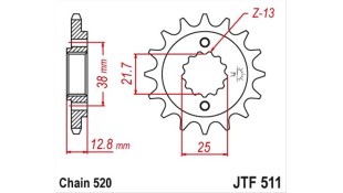 ΓΡΑΝΑΖΙ ΚΙΝΗΣΗΣ JT 520 14T ΑΝΤΑΛΛΑΚΤΙΚΑ