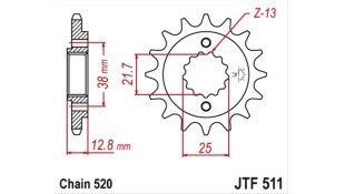 ΓΡΑΝΑΖΙ ΚΙΝΗΣΗΣ JT 520 14T