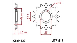 ΓΡΑΝΑΖΙ ΚΙΝΗΣΗΣ JT 520 13T ΑΝΤΑΛΛΑΚΤΙΚΑ