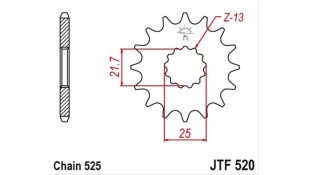 ΓΡΑΝΑΖΙ ΚΙΝΗΣΗΣ JT 525 14T ΑΝΤΑΛΛΑΚΤΙΚΑ