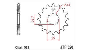 ΓΡΑΝΑΖΙ ΚΙΝΗΣΗΣ JT 525 14T
