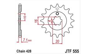 ΓΡΑΝΑΖΙ ΚΙΝΗΣΗΣ JT 428 13T ΑΝΤΑΛΛΑΚΤΙΚΑ