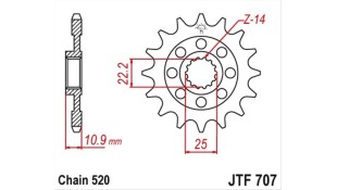 ΓΡΑΝΑΖΙ ΚΙΝΗΣΗΣ JT 520 14T