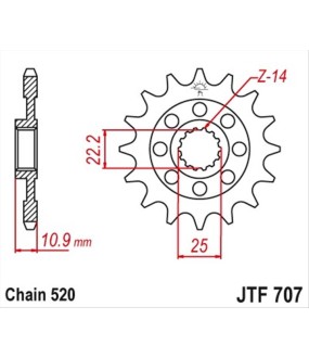 ΓΡΑΝΑΖΙ ΚΙΝΗΣΗΣ JT 520 14T ΑΝΤΑΛΛΑΚΤΙΚΑ