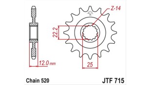 ΓΡΑΝΑΖΙ ΚΙΝΗΣΗΣ JT 520 12T ΑΝΤΑΛΛΑΚΤΙΚΑ