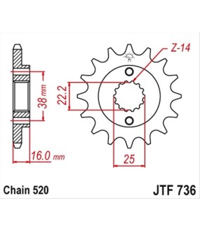 ΓΡΑΝΑΖΙ ΚΙΝΗΣΗΣ JT 520 14T