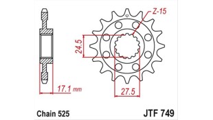 ΓΡΑΝΑΖΙ ΚΙΝΗΣΗΣ JT 525 15T ΑΝΤΑΛΛΑΚΤΙΚΑ