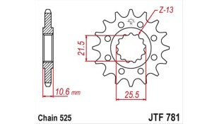 ΓΡΑΝΑΖΙ ΚΙΝΗΣΗΣ JT 525 14T