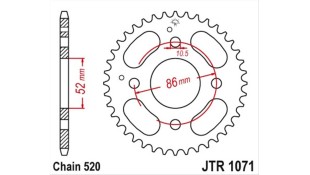 ΓΡΑΝΑΖΙ ΤΡΟΧΟΥ JT 520 30T ΑΝΤΑΛΛΑΚΤΙΚΑ