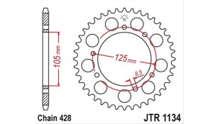 ΓΡΑΝΑΖΙ ΤΡΟΧΟΥ JT 428 48T ΑΝΤΑΛΛΑΚΤΙΚΑ