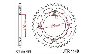 ΓΡΑΝΑΖΙ ΤΡΟΧΟΥ JT 428 54T ΑΝΤΑΛΛΑΚΤΙΚΑ