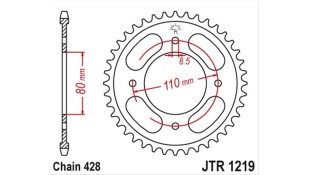 ΓΡΑΝΑΖΙ ΤΡΟΧΟΥ JT 428 42T ΑΝΤΑΛΛΑΚΤΙΚΑ