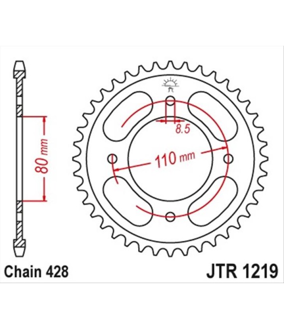 ΓΡΑΝΑΖΙ ΤΡΟΧΟΥ JT 428 42T ΑΝΤΑΛΛΑΚΤΙΚΑ ΓΡΑΝΑΖΙ ΤΡΟΧΟΥ JT 428 42T