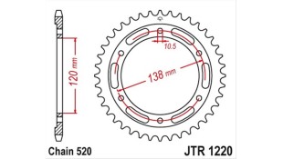 ΓΡΑΝΑΖΙ ΤΡΟΧΟΥ JT 520 38T
