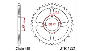 ΓΡΑΝΑΖΙ ΤΡΟΧΟΥ JT 428 42T ΑΝΤΑΛΛΑΚΤΙΚΑ