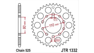 ΓΡΑΝΑΖΙ ΤΡΟΧΟΥ JT 525 36T ΑΝΤΑΛΛΑΚΤΙΚΑ