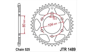 ΓΡΑΝΑΖΙ ΤΡΟΧΟΥ JT 525 39T ΑΝΤΑΛΛΑΚΤΙΚΑ