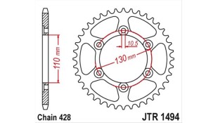 ΓΡΑΝΑΖΙ ΤΡΟΧΟΥ JT 428 56T