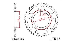 ΓΡΑΝΑΖΙ ΤΡΟΧΟΥ JT 525 42T ΑΝΤΑΛΛΑΚΤΙΚΑ