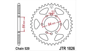 ΓΡΑΝΑΖΙ ΤΡΟΧΟΥ JT 520 37T