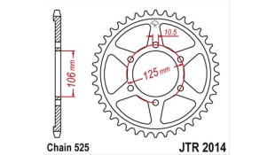 ΓΡΑΝΑΖΙ ΤΡΟΧΟΥ JT 525 37T