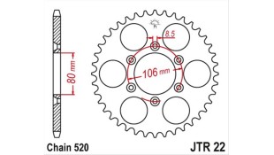 ΓΡΑΝΑΖΙ ΤΡΟΧΟΥ JT 520 42T ΑΝΤΑΛΛΑΚΤΙΚΑ