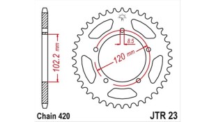 ΓΡΑΝΑΖΙ ΤΡΟΧΟΥ JT 420 47T ΑΝΤΑΛΛΑΚΤΙΚΑ