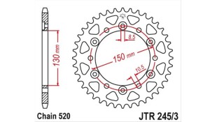 ΓΡΑΝΑΖΙ ΤΡΟΧΟΥ JT 520 42T ΑΝΤΑΛΛΑΚΤΙΚΑ