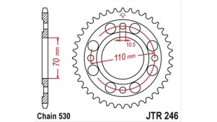 ΓΡΑΝΑΖΙ ΤΡΟΧΟΥ JT 530 37T ΑΝΤΑΛΛΑΚΤΙΚΑ