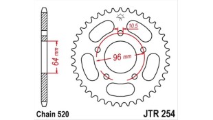 ΓΡΑΝΑΖΙ ΤΡΟΧΟΥ JT 520 37T