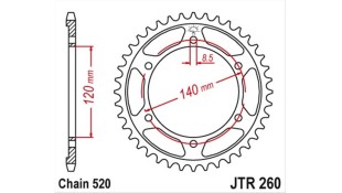 ΓΡΑΝΑΖΙ ΤΡΟΧΟΥ JT 520 40T