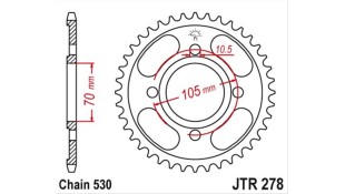 ΓΡΑΝΑΖΙ ΤΡΟΧΟΥ JT 530 38T ΑΝΤΑΛΛΑΚΤΙΚΑ