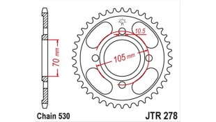ΓΡΑΝΑΖΙ ΤΡΟΧΟΥ JT 530 38T