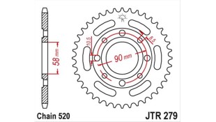 ΓΡΑΝΑΖΙ ΤΡΟΧΟΥ JT 520 30T ΜΑΥΡΟ ΑΝΤΑΛΛΑΚΤΙΚΑ