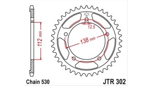 ΓΡΑΝΑΖΙ ΤΡΟΧΟΥ JT 530 39T ΑΝΤΑΛΛΑΚΤΙΚΑ