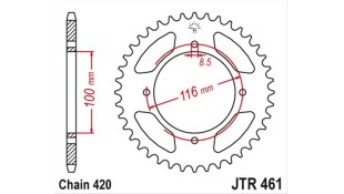 ΓΡΑΝΑΖΙ ΤΡΟΧΟΥ JT 420 48T ΑΝΤΑΛΛΑΚΤΙΚΑ