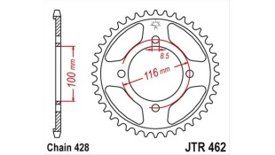 ΓΡΑΝΑΖΙ ΤΡΟΧΟΥ JT 428 50T ΑΝΤΑΛΛΑΚΤΙΚΑ