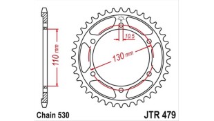 ΓΡΑΝΑΖΙ ΤΡΟΧΟΥ JT 530 38T ΜΑΥΡΟ