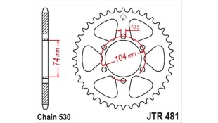 ΓΡΑΝΑΖΙ ΤΡΟΧΟΥ JT 530 42T ΑΝΤΑΛΛΑΚΤΙΚΑ