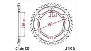 ΓΡΑΝΑΖΙ ΤΡΟΧΟΥ JT 520 40T