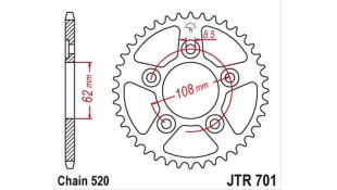 ΓΡΑΝΑΖΙ ΤΡΟΧΟΥ JT 520 39T ΓΡΑΝΑΖΙ ΤΡΟΧΟΥ JT 520 39T