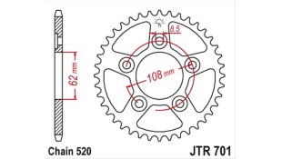 ΓΡΑΝΑΖΙ ΤΡΟΧΟΥ JT 520 39T ΑΝΤΑΛΛΑΚΤΙΚΑ