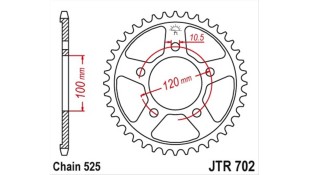 ΓΡΑΝΑΖΙ ΤΡΟΧΟΥ JT 525 40T ΑΝΤΑΛΛΑΚΤΙΚΑ