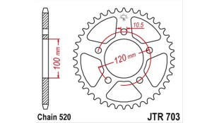 ΓΡΑΝΑΖΙ ΤΡΟΧΟΥ JT 520 40T ΑΝΤΑΛΛΑΚΤΙΚΑ