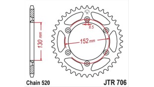 ΓΡΑΝΑΖΙ ΤΡΟΧΟΥ JT 520 46T ΓΡΑΝΑΖΙ ΤΡΟΧΟΥ JT 520 46T