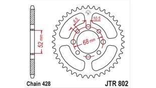 ΓΡΑΝΑΖΙ ΤΡΟΧΟΥ JT 428 34T ΑΝΤΑΛΛΑΚΤΙΚΑ